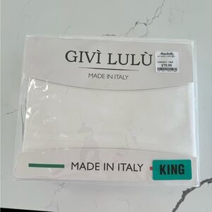 NWT Givi Lulu King FLAT SHEET ONLY White
